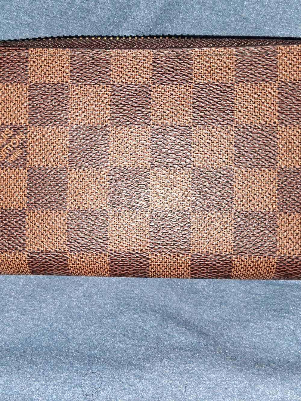 Wallet With Gold Tone Zipper Pull